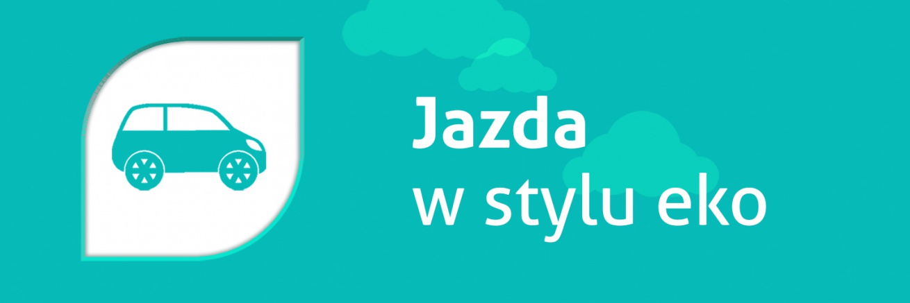 Widzimy ikonkę samochodu. Obok napis: Jazda w stylu eko